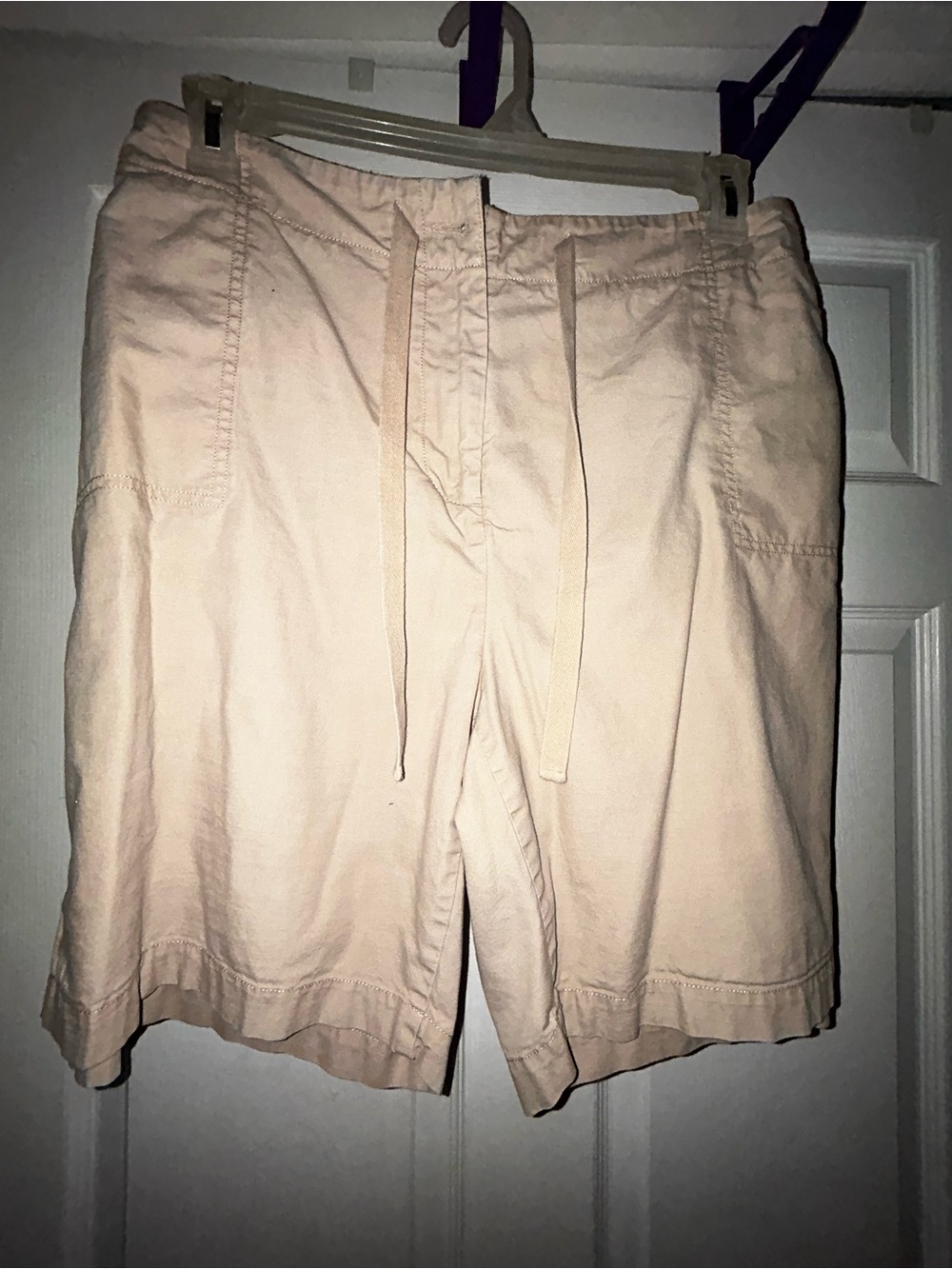 Talbots Light Beige Drawstring Waist Shorts